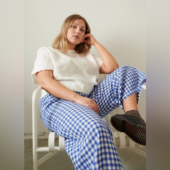 Sonderhaus Pants - Sanderhaus Blue Gingham Pants